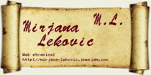 Mirjana Leković vizit kartica